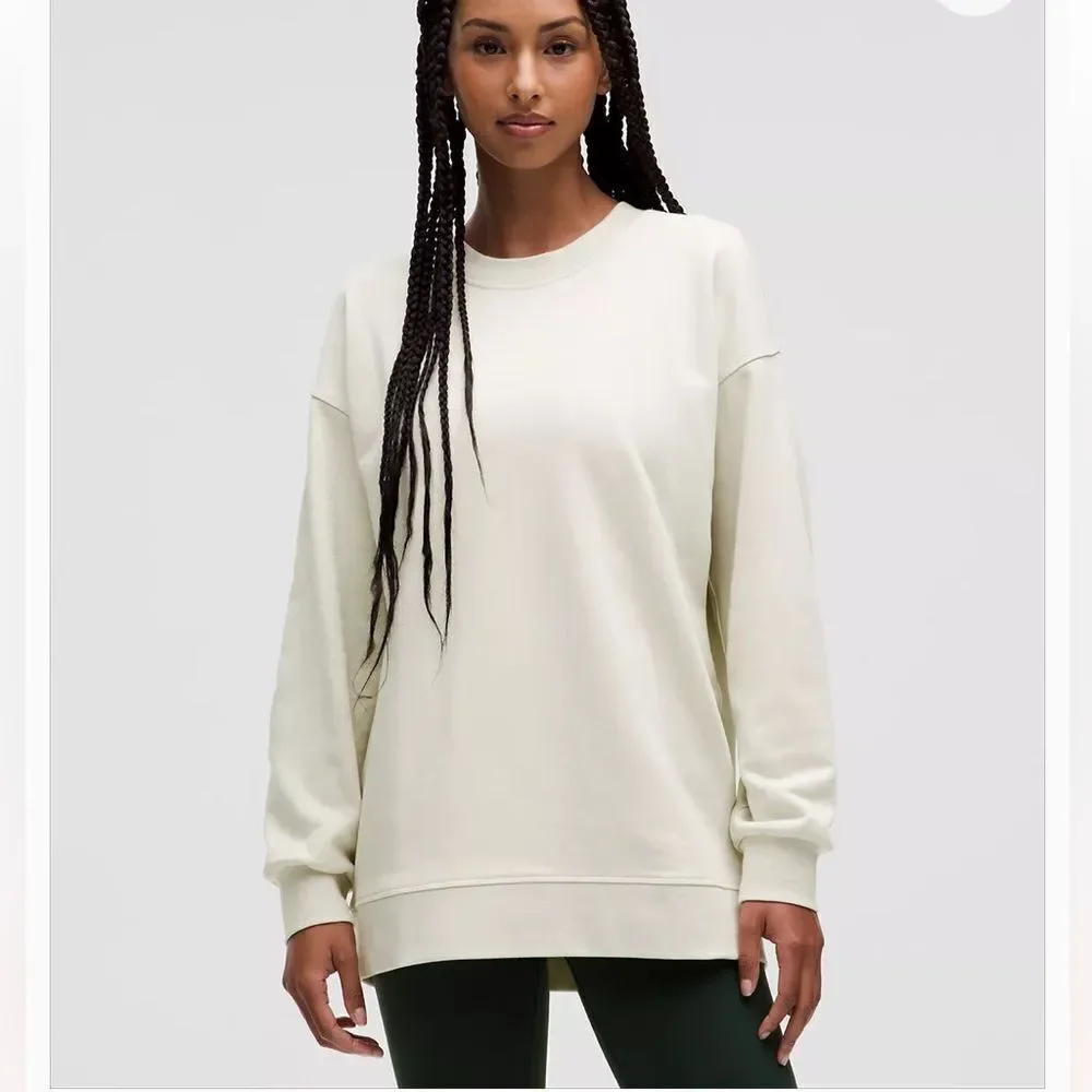 Lululemon Perfectly Oversized Crewneck Sweatshirt Bone Women’s 6